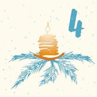 Page Advent Calendar 25 days of Christmas with space for text. vector