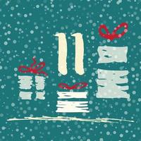 Page Advent Calendar 25 days of Christmas with space for text. vector