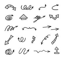 Vector set of hand drawn arrows, elements for presentation