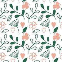 Seamless texture with floral background, wallpaper vector