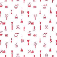 Seamless texture from cosmetics icons, pattern, abstract background, wallpaper vector