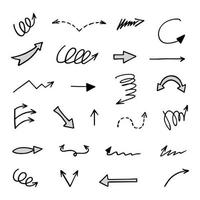 Vector set of hand drawn arrows, elements for presentation