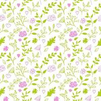 Seamless pattern with floral background, wallpaper vector