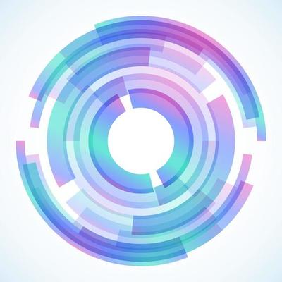Geometric frame from circles, vector abstract background, wallpaper