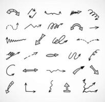 Vector set of hand drawn arrows, elements for presentation