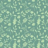 Vector seamless pattern from hand drawn floral elements, plants. Abstract background   with flowers, leaves, branches. Trendy texture from cute doodle botanical elements, wallpaper
