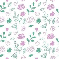 Seamless texture with floral background, wallpaper vector