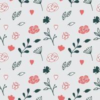 Seamless pattern with floral background, wallpaper vector