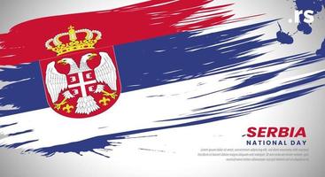 Serbia National Day. Banner, Greeting card, Flyer design. Poster Template Design vector