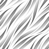 patrón vectorial sin costuras de líneas suaves finas negras diagonales.patrón monocromo vectorial sin costuras de rayas diagonales suaves en forma de ondas. vector