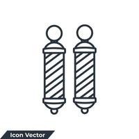 barber pole icon logo vector illustration. barber pole symbol template for graphic and web design collection