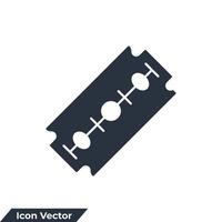 Blade razor icon logo vector illustration. razor blade symbol template for graphic and web design collection