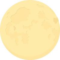 Full moon semi flat color vector object