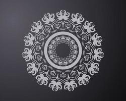 Floral mandala background design vector