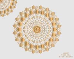 arte de mandala de lujo con estilo árabe islámico de fondo, invitación de boda de lujo y mandala de flores vector