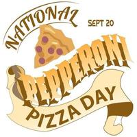 dia nacional del pepperoni vector