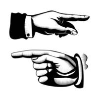 símbolo de la mano que señala con el dedo vector