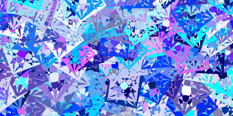 Light Pink, Blue vector background with polygonal forms.