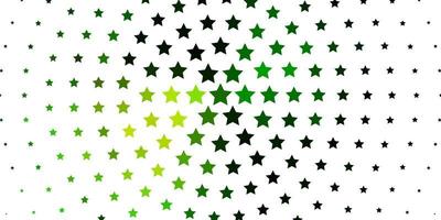 diseño de vector azul claro, verde con estrellas brillantes.