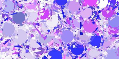 Light Pink, Blue vector pattern with polygonal shapes.