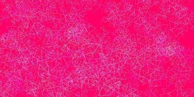 Light Pink, Yellow vector texture with random triangles.