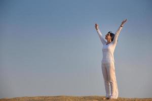 woman relax in desert photo