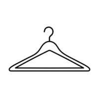 Hanger. Hand drawn sketch icons of wardrobe element for storing cloth. Isolated vector illustration inline style.