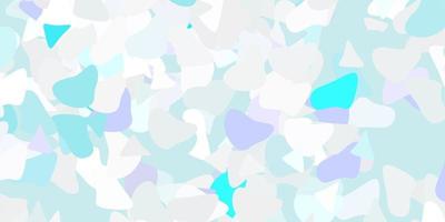 Light pink, blue vector pattern with abstract shapes.