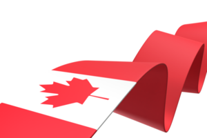 Canada flag design national independence day banner element transparent background png