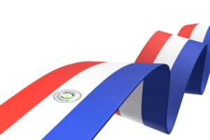 design de bandeira do paraguai elemento de banner do dia da independência nacional fundo transparente png