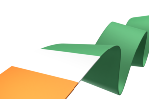 conception du drapeau de la côte d'ivoire fête de l'indépendance nationale élément de bannière fond transparent png