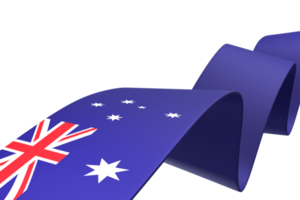 Australia flag design national independence day banner element transparent background png