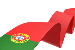 drapeau portugal conception fête de l'indépendance nationale élément de bannière fond transparent png