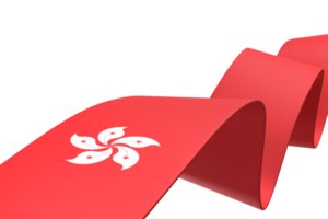 design de bandeira de hong kong elemento de banner do dia da independência nacional fundo transparente png