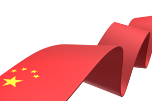 drapeau de la chine conception fête de l'indépendance nationale élément de bannière fond transparent png