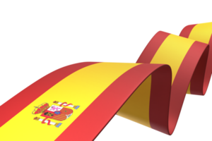 Spain flag design national independence day banner element transparent background png