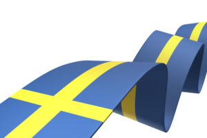 Sweden flag design national independence day banner element transparent background png