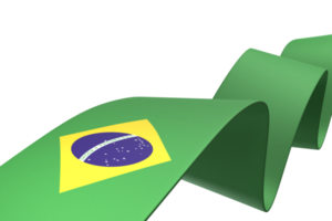 Brazil flag design national independence day banner element transparent background png