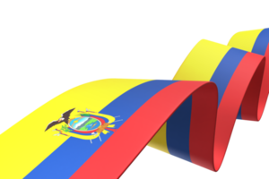 Ecuador flag design national independence day banner element transparent background png