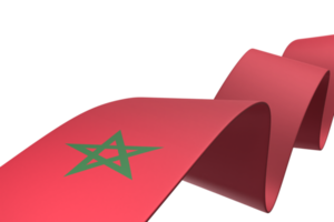 Morocco flag design national independence day banner element transparent background png