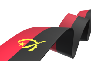 drapeau angola conception fête de l'indépendance nationale élément de bannière fond transparent png