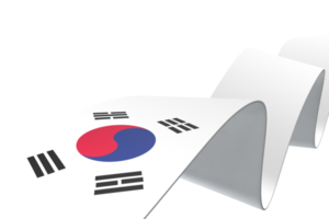 South Korea flag design national independence day banner element transparent background png