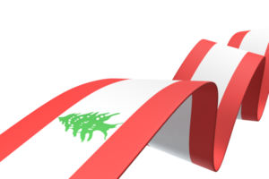 diseño de bandera de líbano día de la independencia nacional elemento de banner fondo transparente png