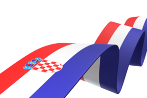 design de bandeira da croácia elemento de banner do dia da independência nacional fundo transparente png