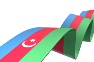 drapeau azerbaïdjan conception fête de l'indépendance nationale élément de bannière fond transparent png