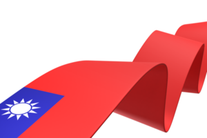 design de bandeira de taiwan dia da independência nacional elemento de banner fundo transparente png