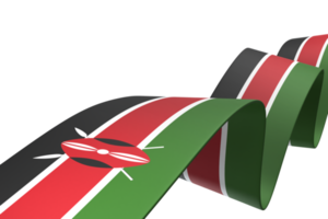 Kenya flag design national independence day banner element transparent background png