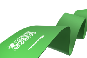Saudi Arabia flag design national independence day banner element transparent background png