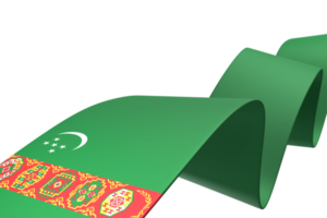 Turkmenistan flag design national independence day banner element transparent background png