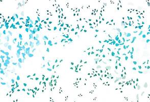 Light blue, green vector background with abstract forms.